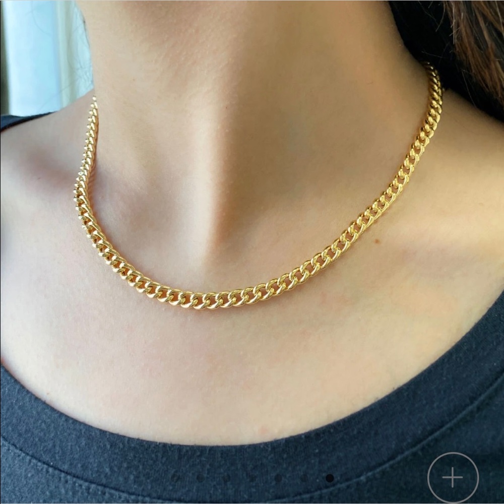 Baby Gold 14kt Grand Cuban Curb Link Necklace 18in